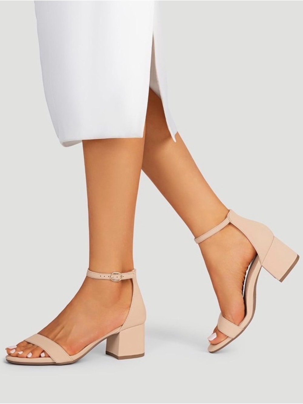 Nude Block Heel